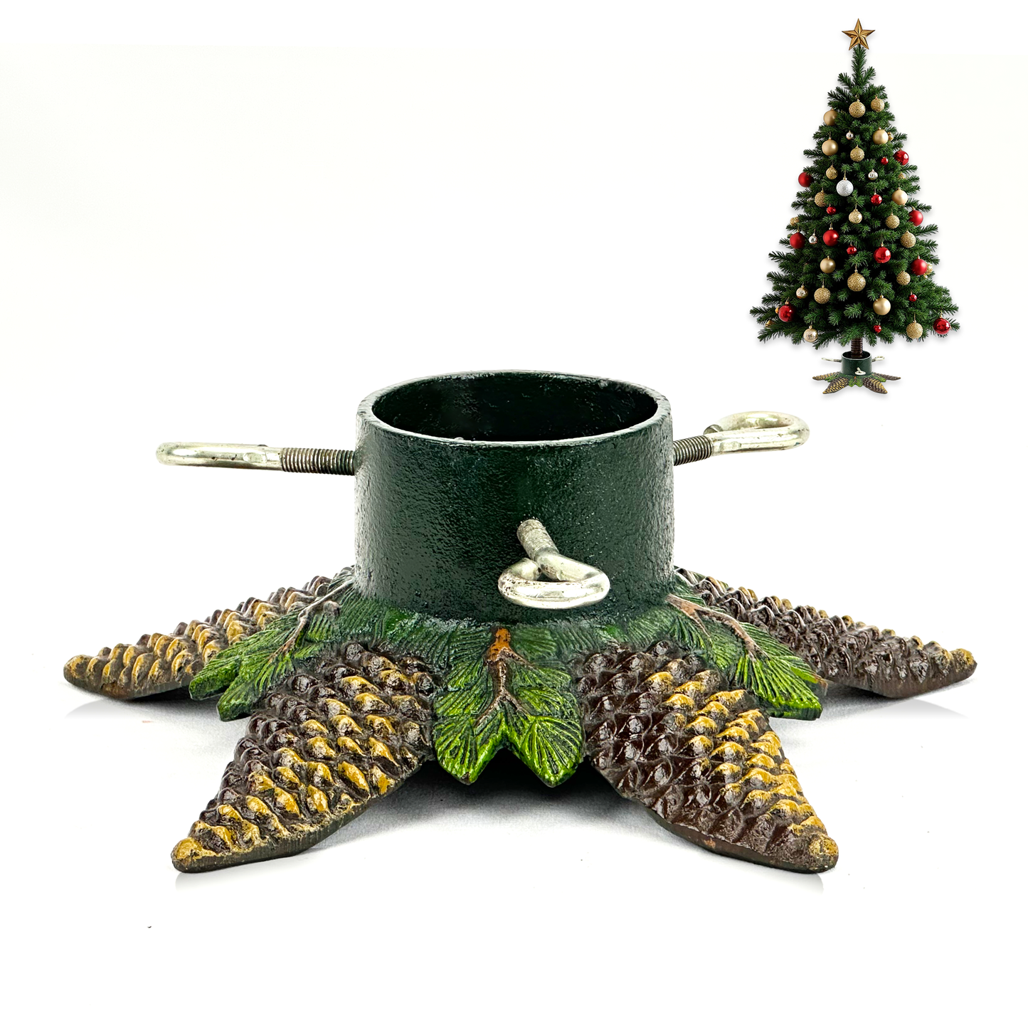 Heavy Duty Cast Iron Christmas Tree Stand,
large Vintage Metal christmas tree Base for Artificial/Real Trees