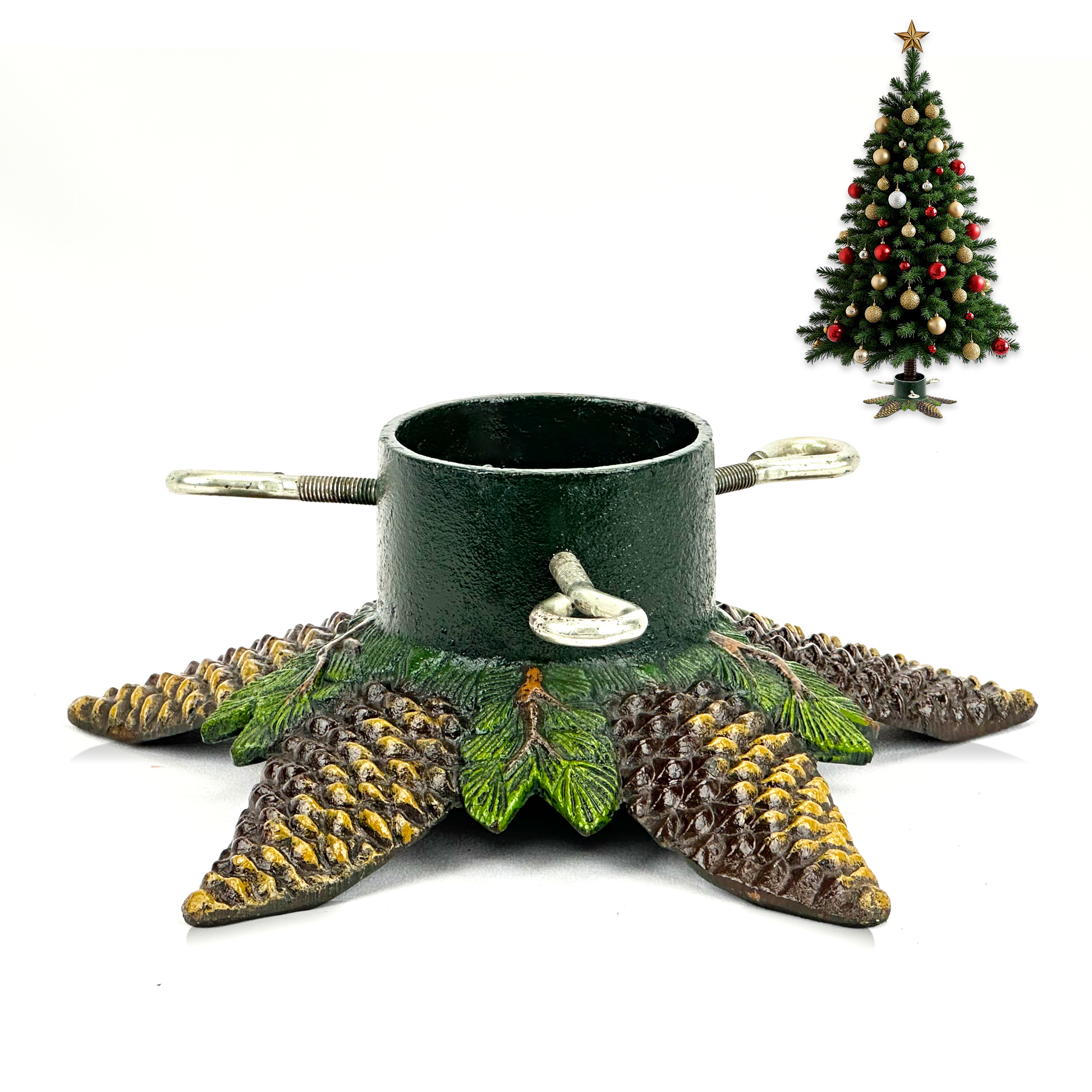 Heavy Duty Cast Iron Christmas Tree Stand,
large Vintage Metal christmas tree Base for Artificial/Real Trees