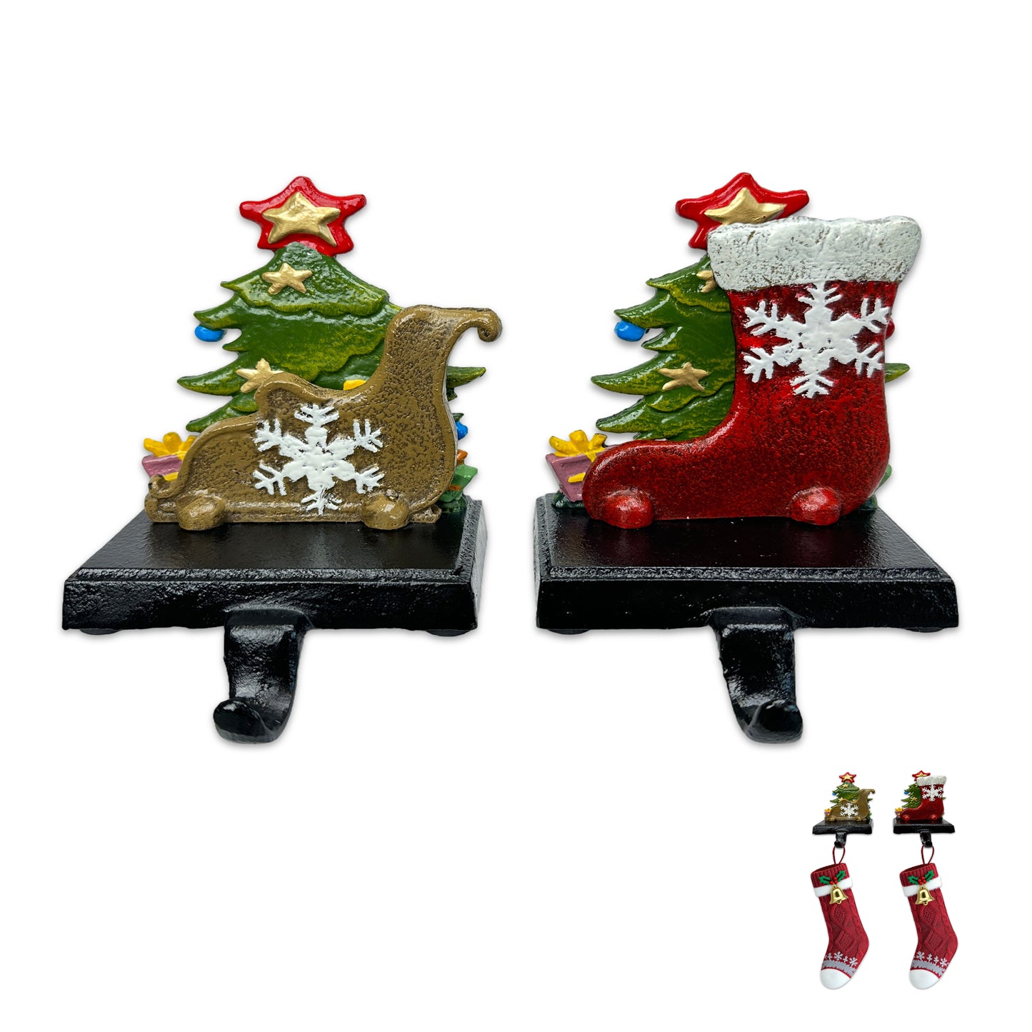 Heavy Duty Cast Iron Christmas Stocking Holders,
Stocking Holders for Mantle and Stocking Hook
christmas stocking holder