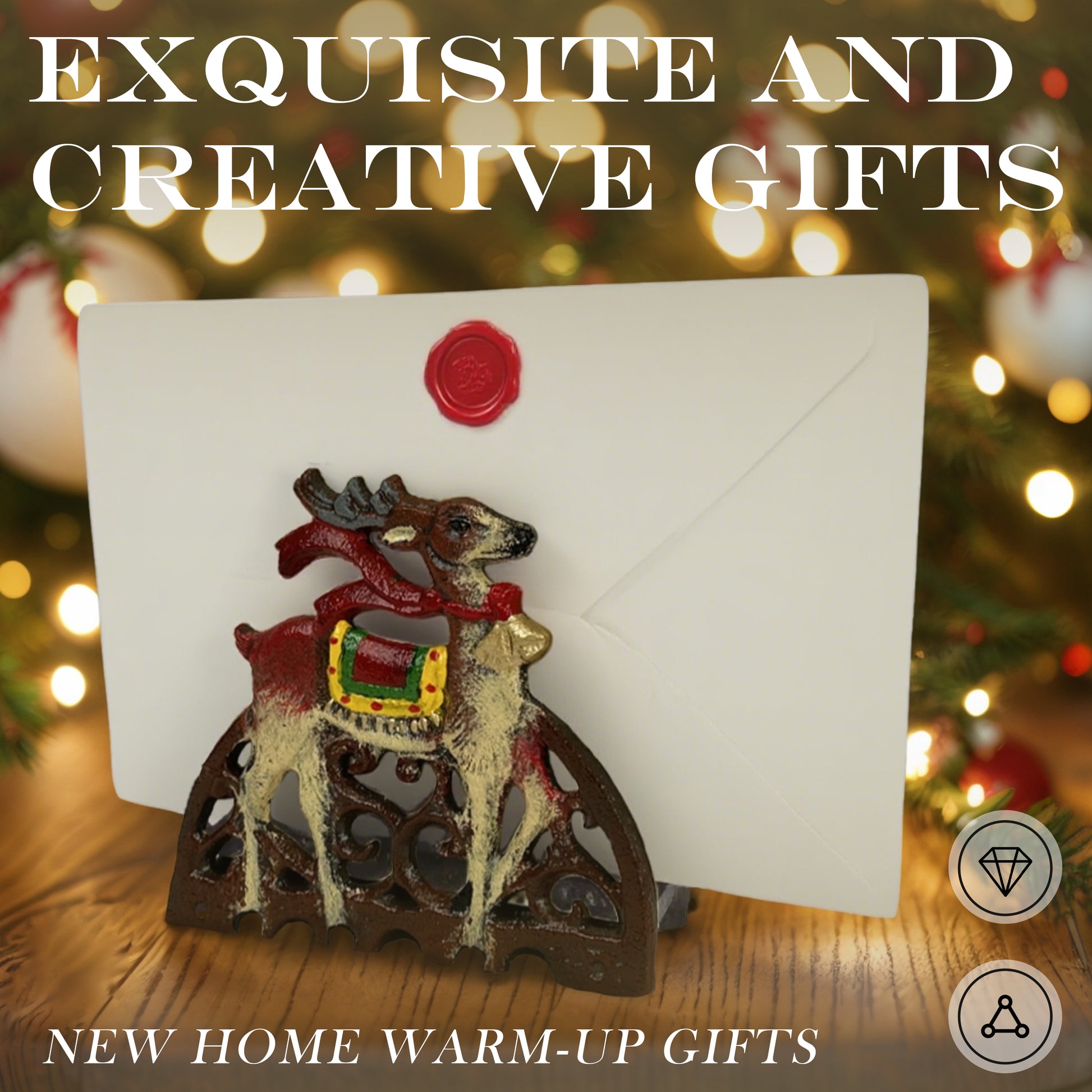 napkin holder,
Cast Iron Napkin Holder 
Christmas deer napkin holder