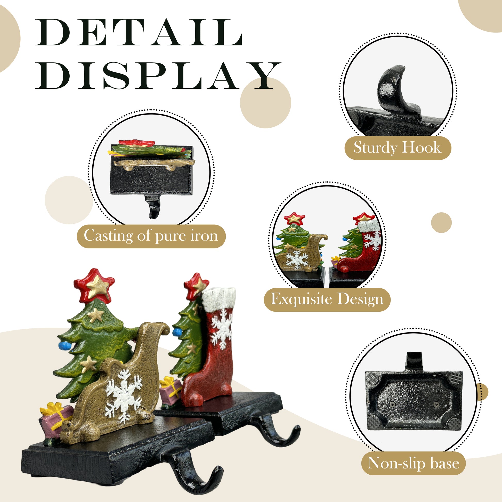 stocking holders；
christmas stocking holders；
mantle garland hanger；