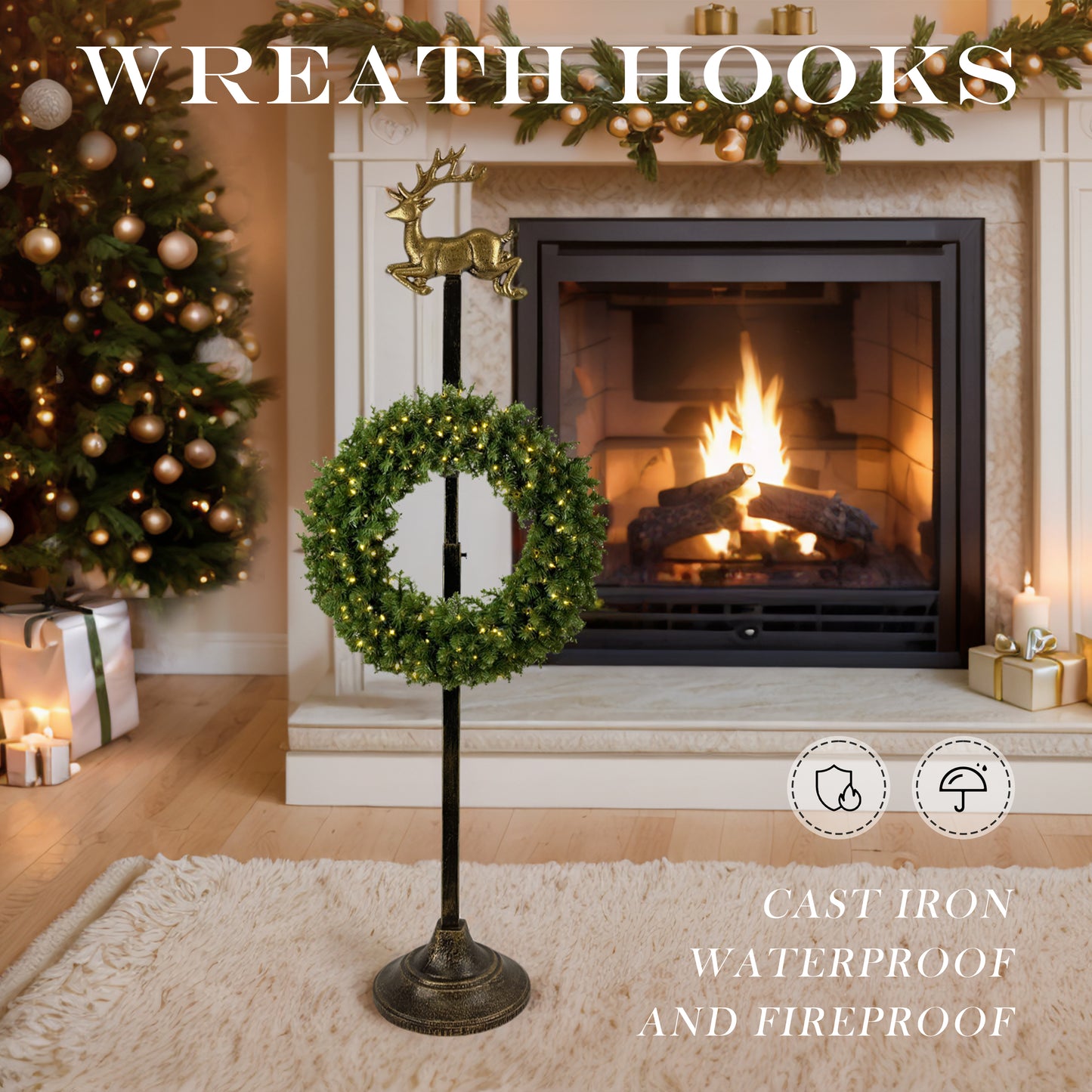 Wreath Stands for Display
Hats & Ornaments
Christmas Holiday Doorway Decor【wreath stand】