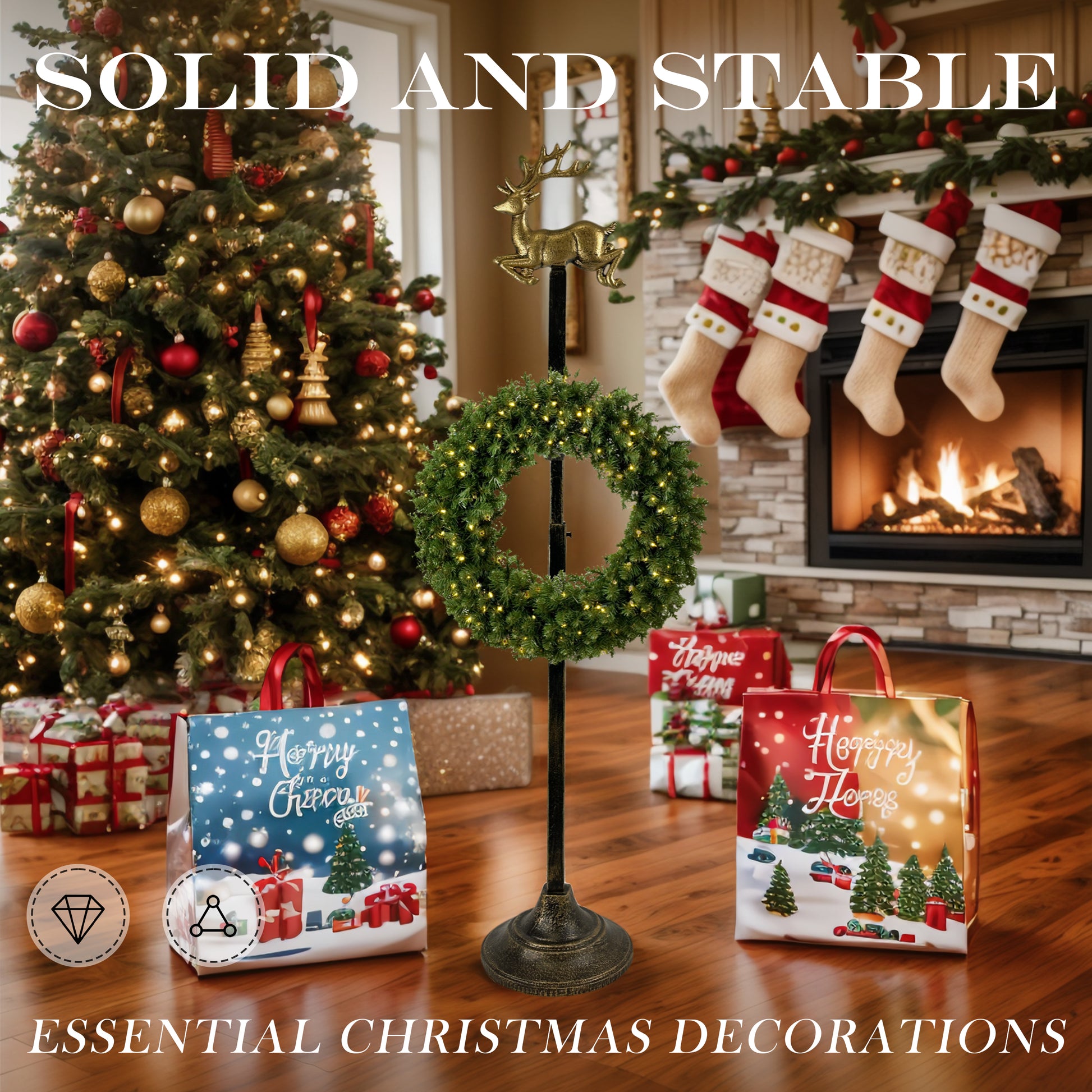 Essential Christmas Decorations
Ground flower wreath bracket