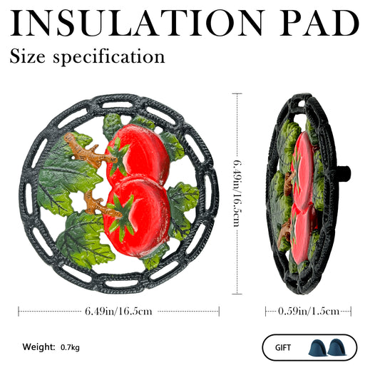 Round Tomato Metal Trivet for Hots Pots and Pans, 
Rustic Themed Kitchen Decorative Trivets