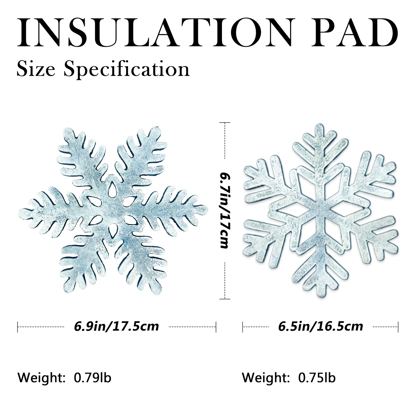 Snowflake decor for home & christmas decorations,
Trivet Holders pads for Countertop Cooktop, 
Dining Table