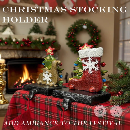 Heavy Duty Cast Iron Christmas Stocking Holders,
Stocking Holders for Mantle and Stocking Hook
christmas stocking holder