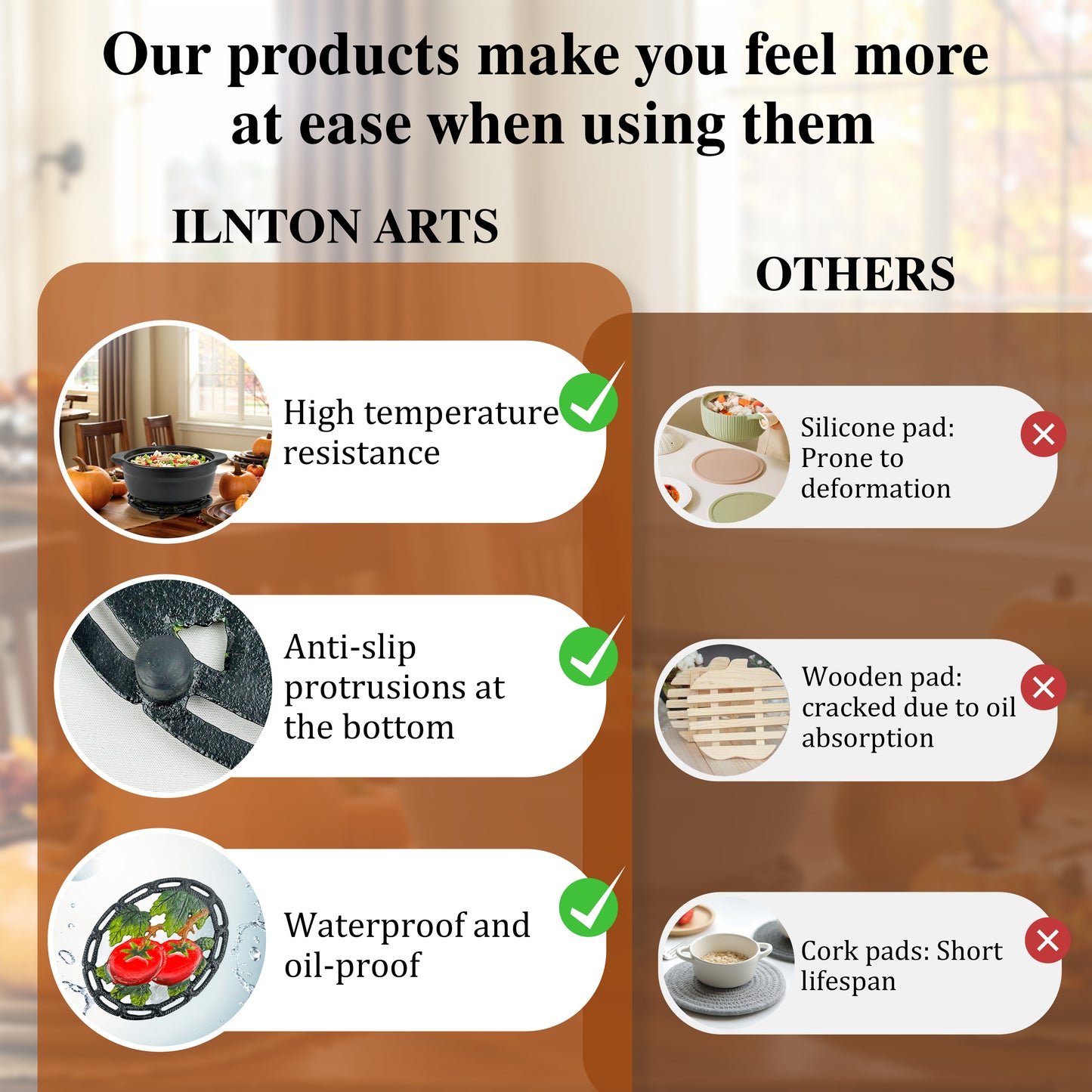 kitchen trivets for hot dishes, 
fall kitchen decor , 
rustic trivet,