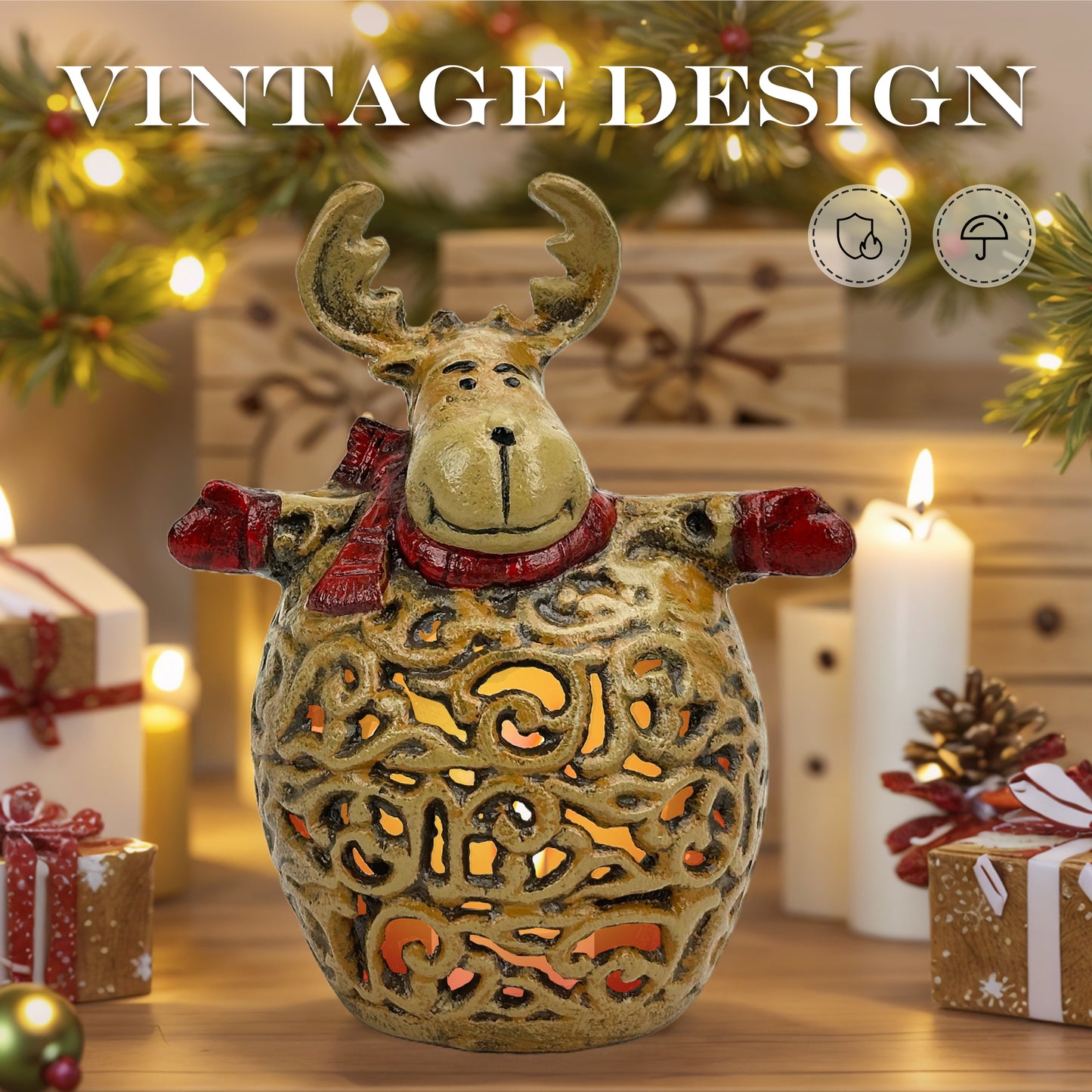 hollow-out candle holder,
christmas table decorations rustic, 
indoor holiday lantern decor, 