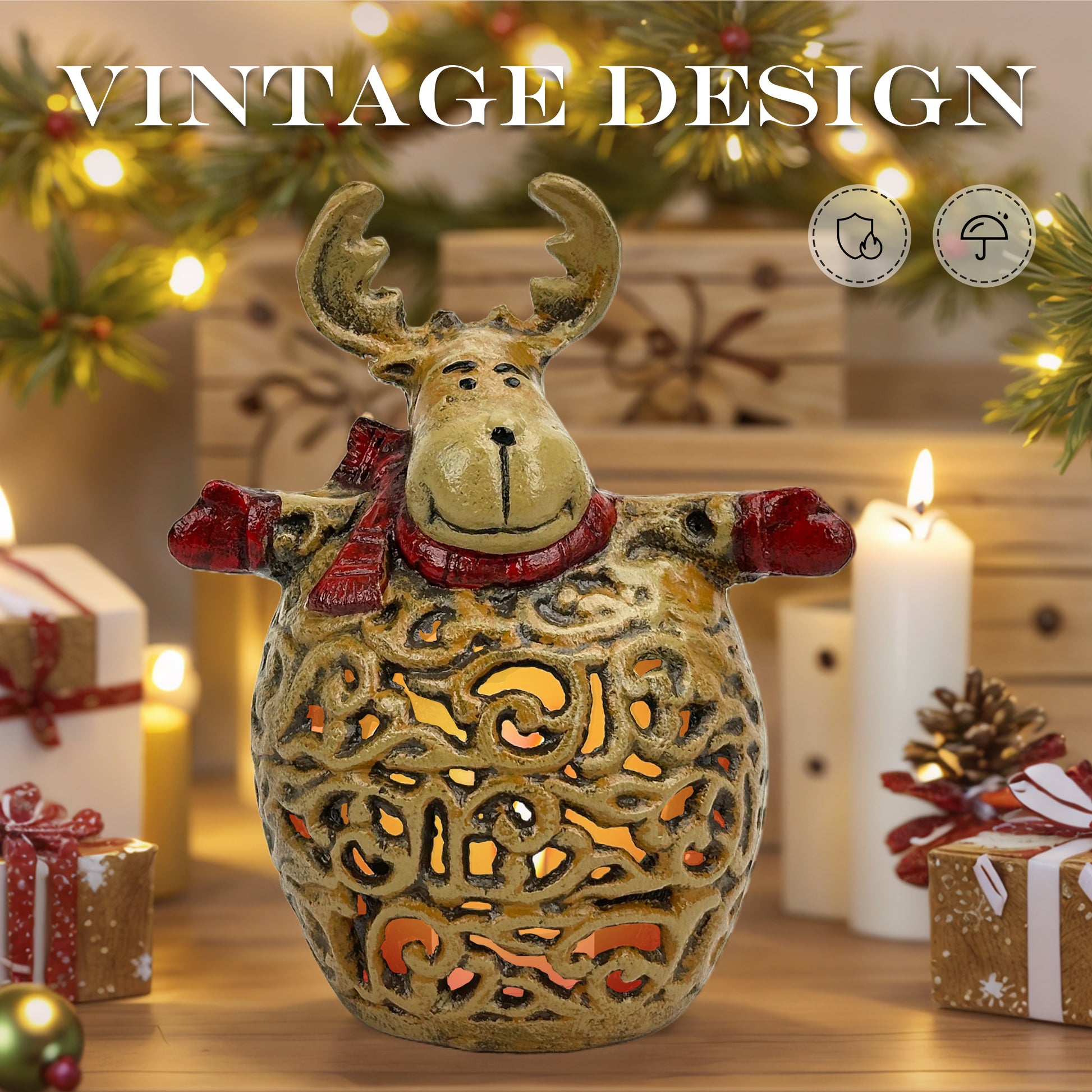 hollow-out candle holder,
christmas table decorations rustic, 
indoor holiday lantern decor, 