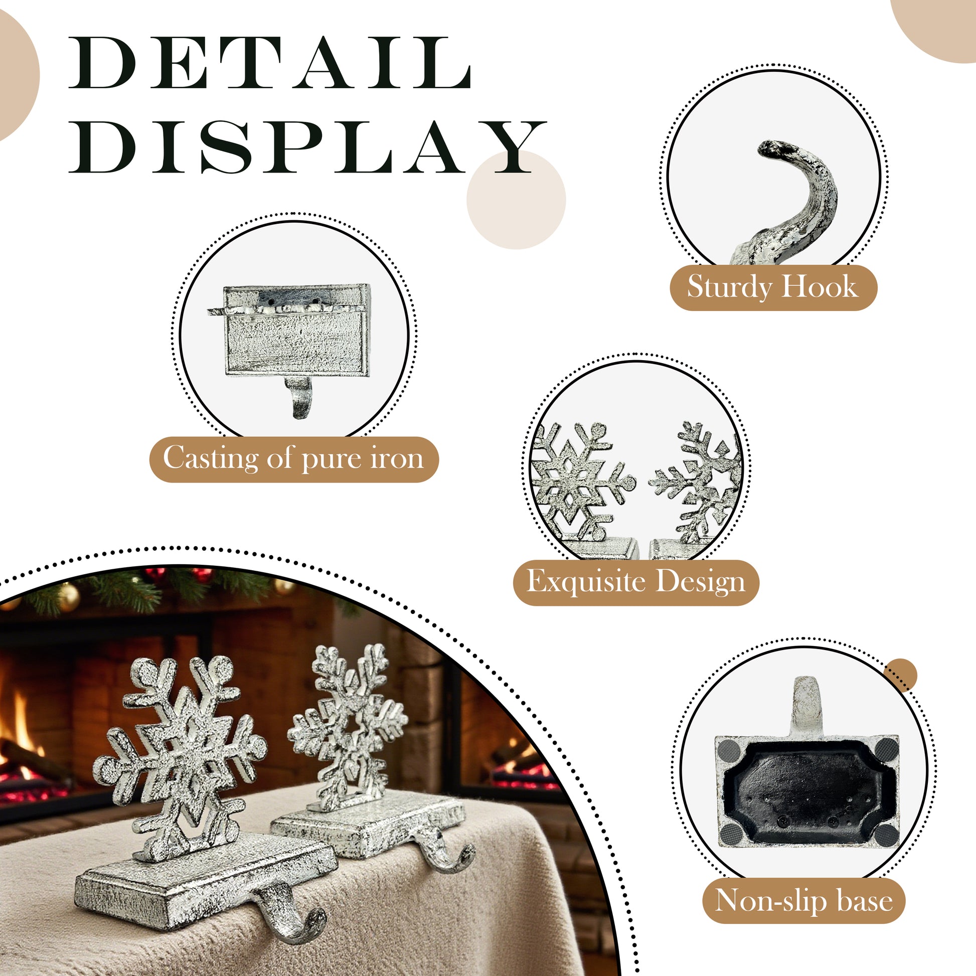 mantle garland hanger；
christmas stocking holders for mantle；christmas stockings holders