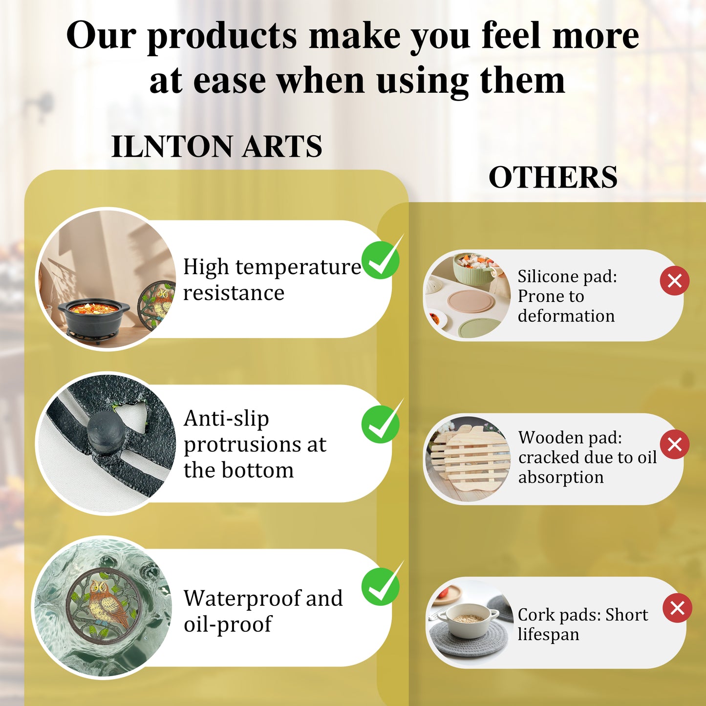 trivets for hot dishes,
metal trivet