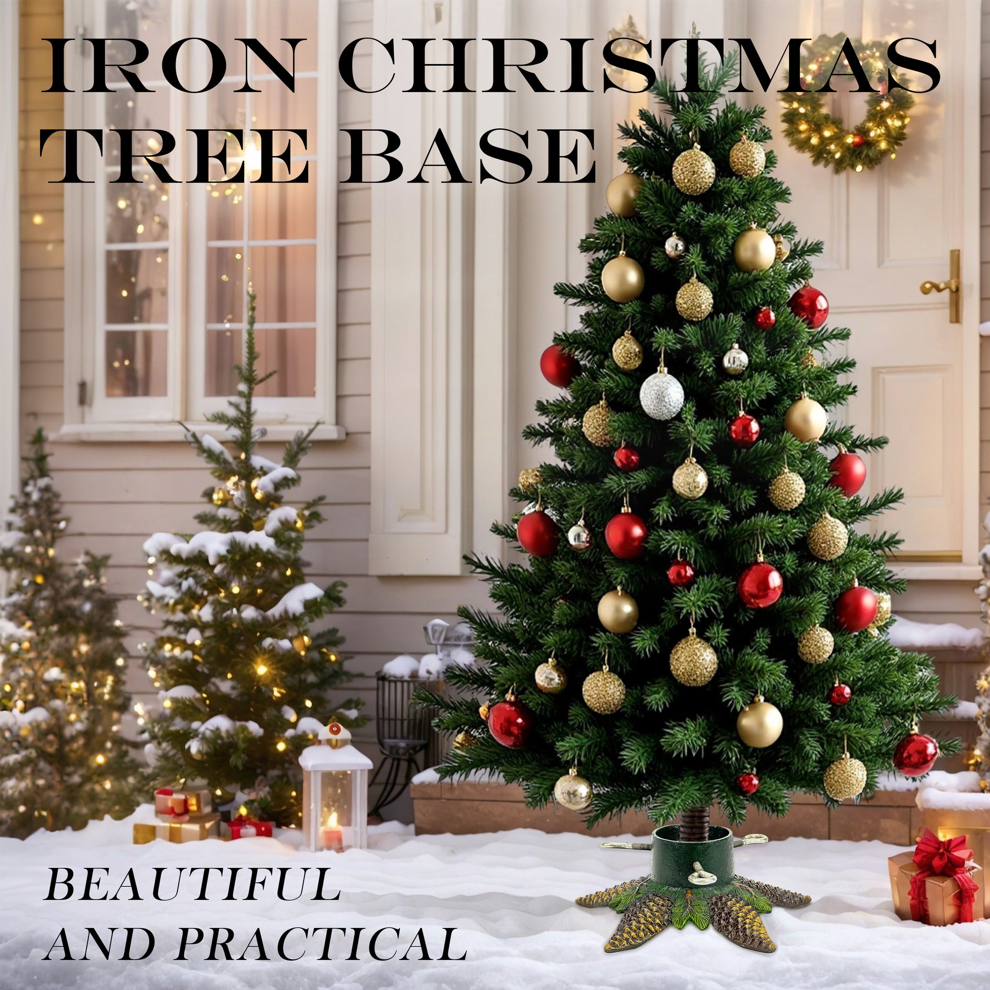 large Vintage Metal christmas tree Base for Artificial/Real Trees, 
metal christmas tree stand
christmas tree holder base