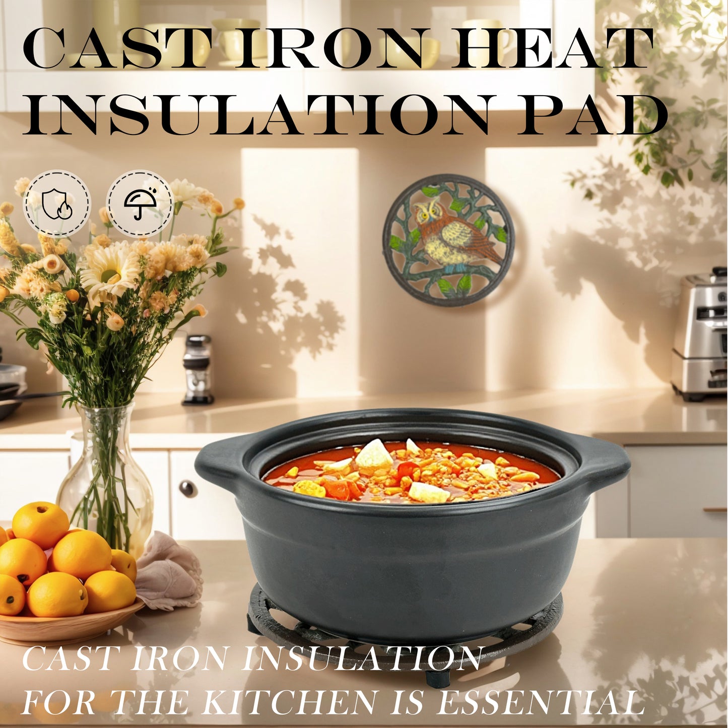 owl gift, 
owl kitchen decor, 
heat resistant trivet