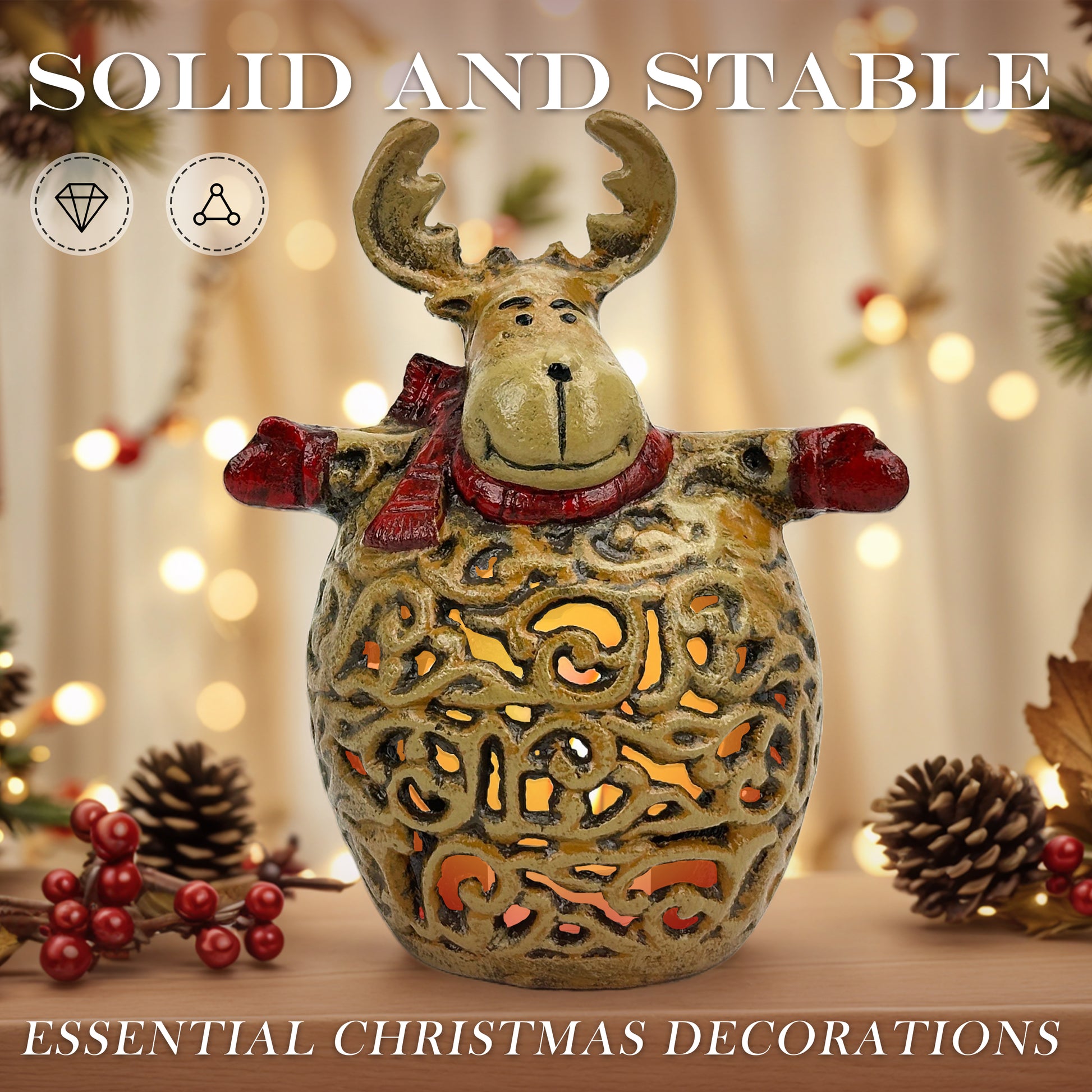 christmas lantern，
reindeer lantern decor, 
christmas centerpiece iron, 