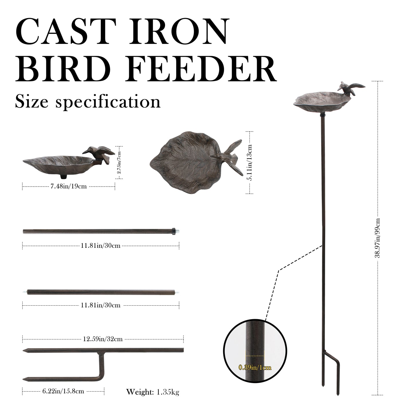 heavy duty bird feeders, 
rust resistant bird feeder, 
decorative garden bird feeder, 