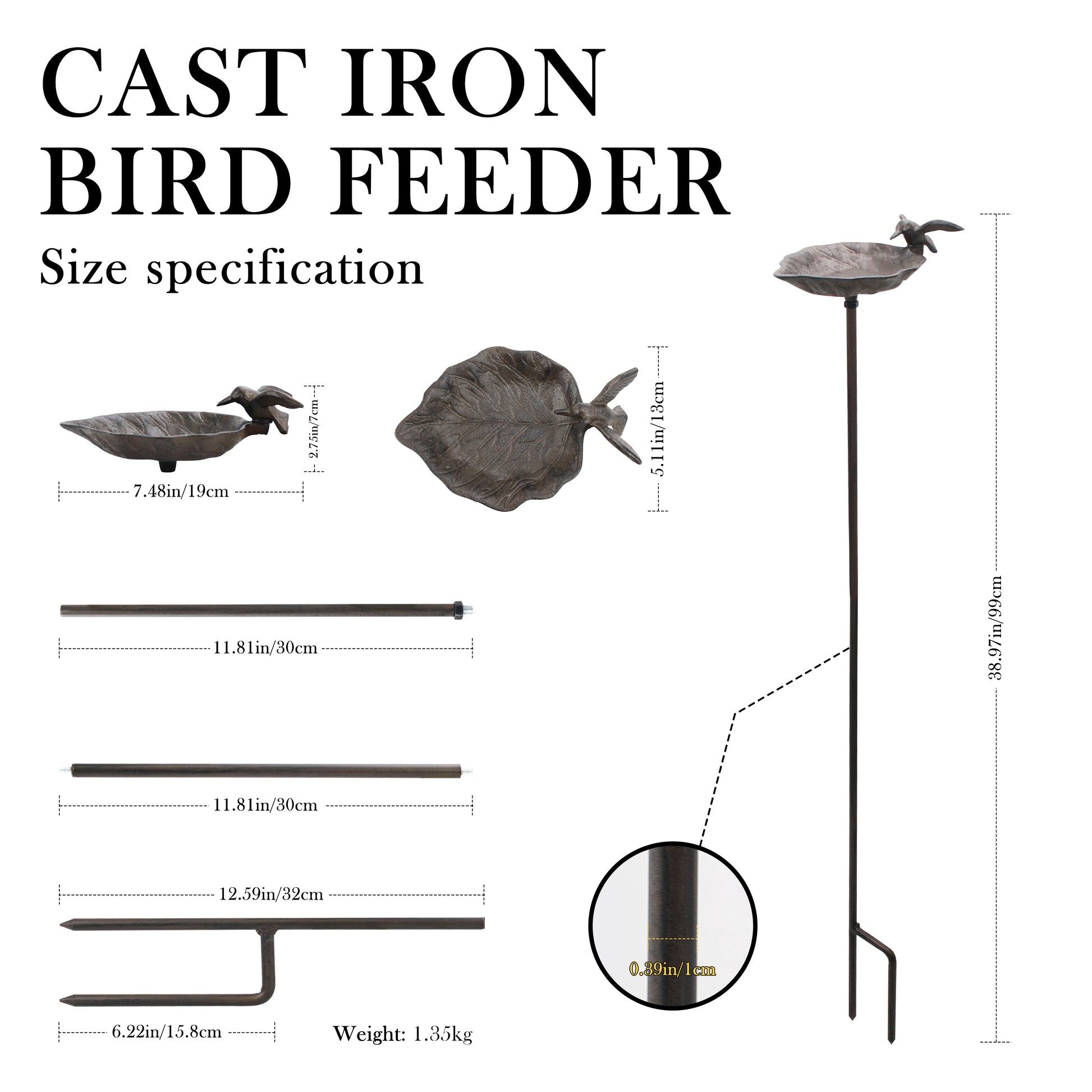 heavy duty bird feeders, 
rust resistant bird feeder, 
decorative garden bird feeder, 