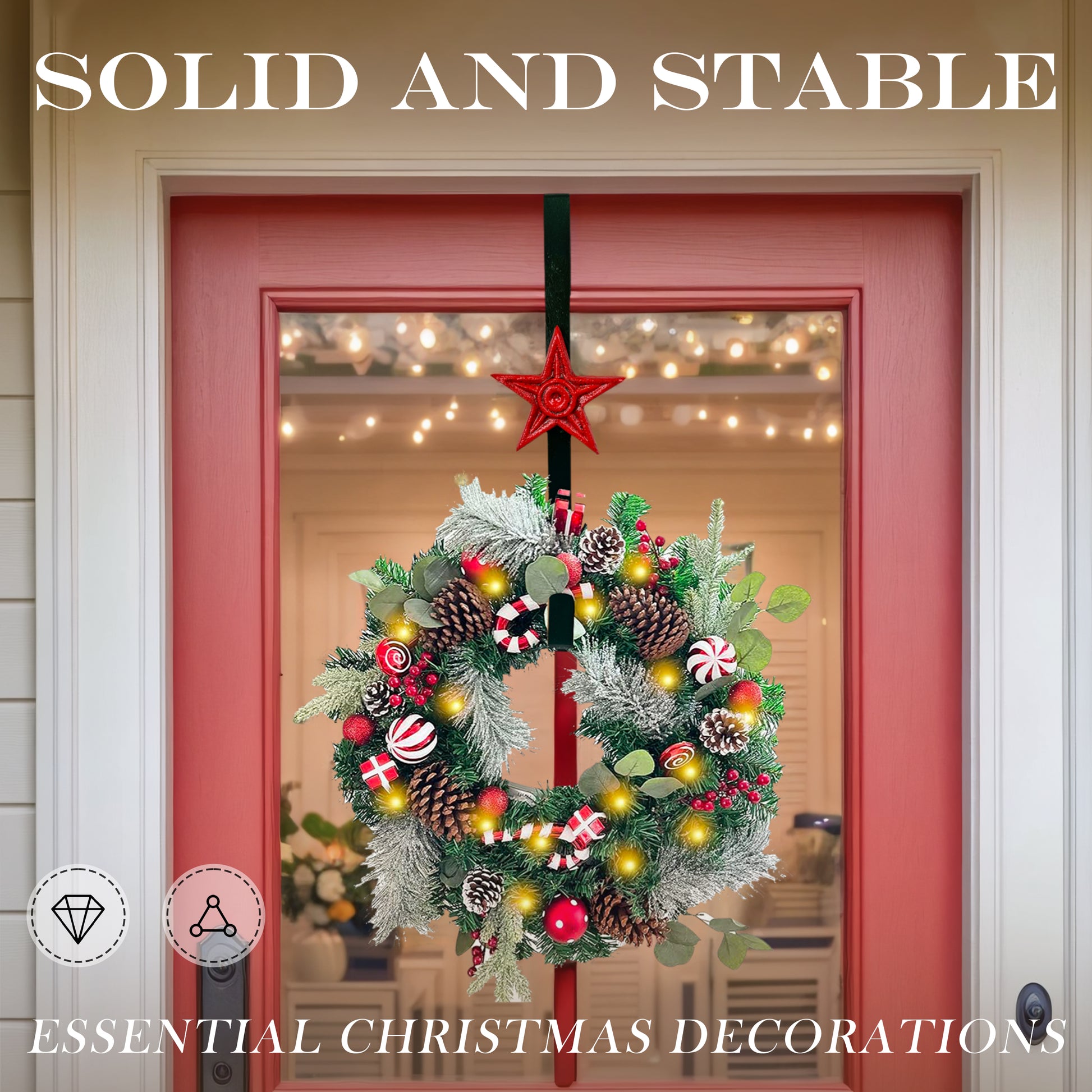 wreath stand,
wreath hangers for front door；